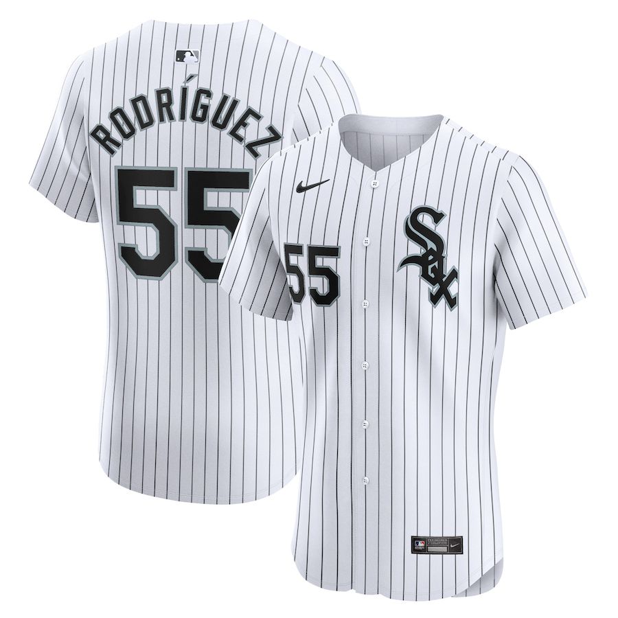 Men Chicago White Sox 55 Jose Rodriguez Nike White Home Elite Player MLB Jersey